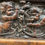 Miniature : Grand element de boiserie en bois sculpté aux cherubins et oiseaux paradis XIX