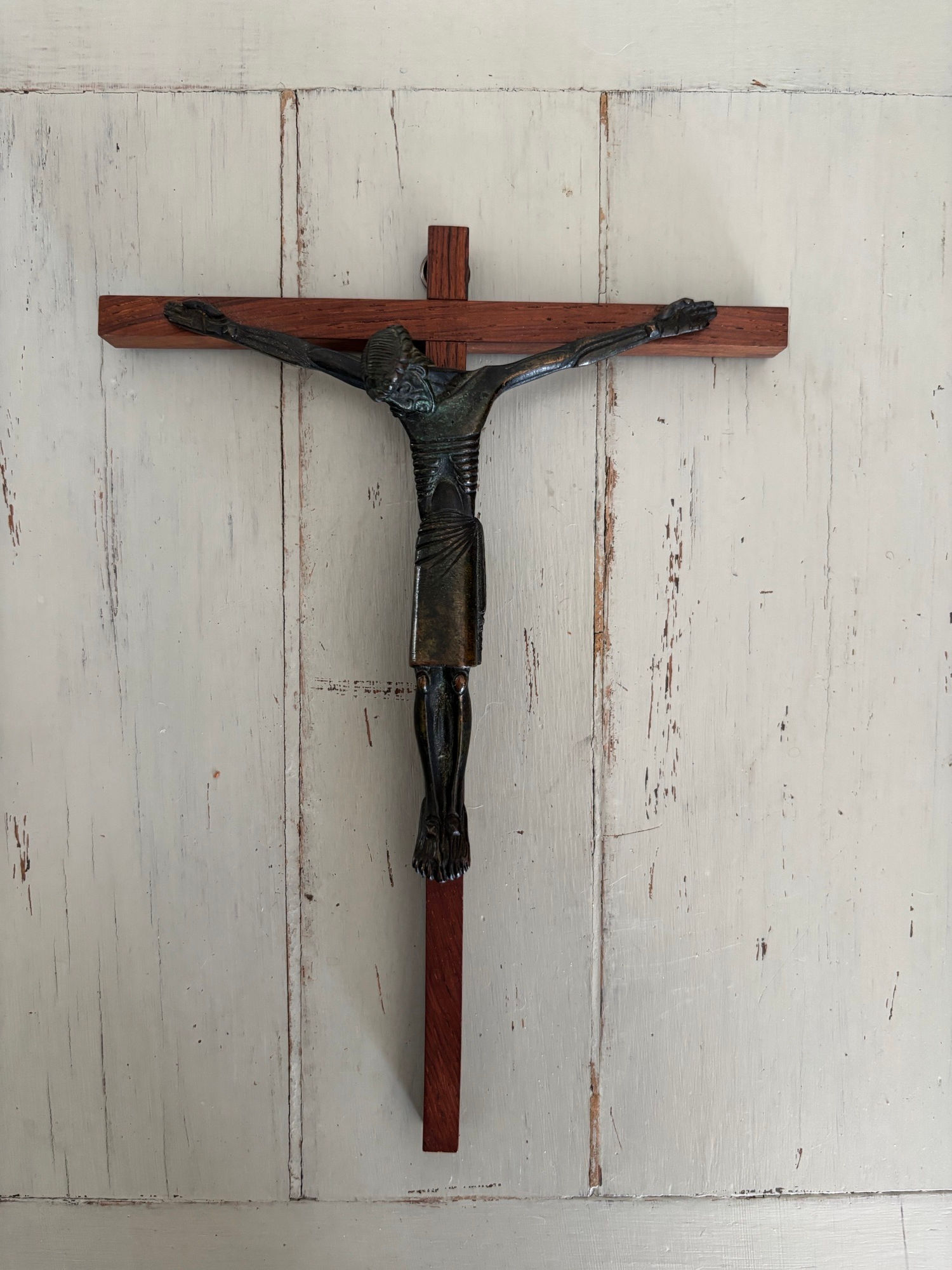 Christ en bronze par Lambert Rucki art déco moderniste XX eme