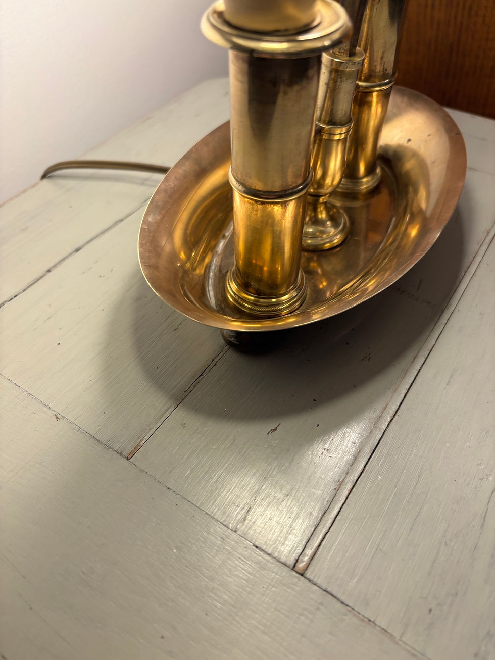Miniature : Lampe ancienne dite bouillotte à 2 feux, début XX eme siècle
