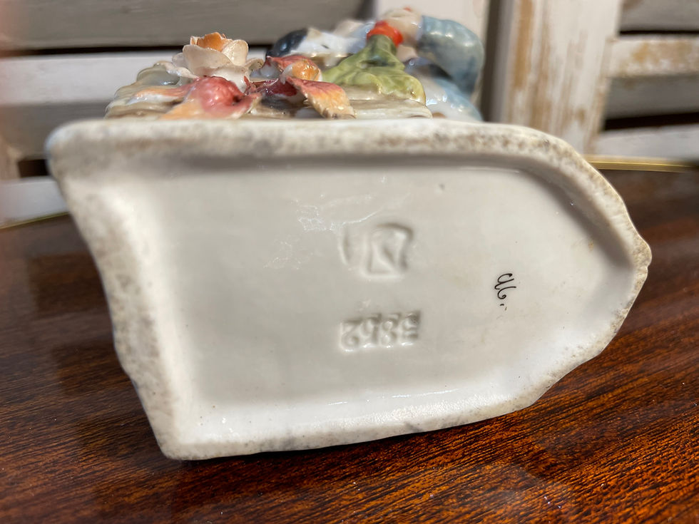 Miniature : Ancien petit sujet en porcelaine du XIX eme siècle  Saxe