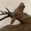 Miniature : Bronze : le cerf par E Guy vers 1940 sur socle en marbre noir