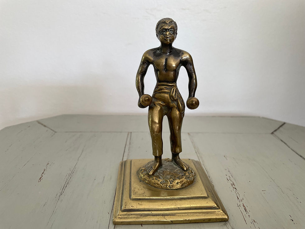 Petit bronze doré fin du XIX eme : le nubien