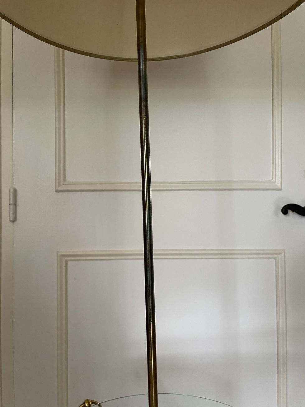 Miniature : Magnifique lampadaire Maison Jansen Laiton et verre vintage