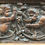 Miniature : Grand element de boiserie en bois sculpté aux cherubins et oiseaux paradis XIX