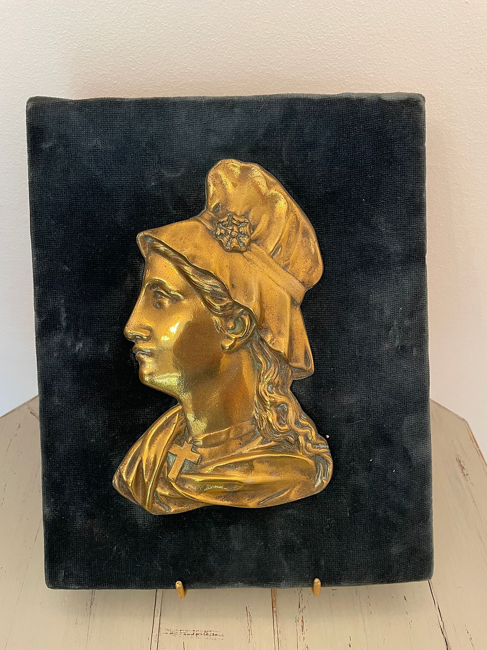 Miniature : Paire de Médaillons Plaque  bronze doré Alsace et Lorraine post 1871