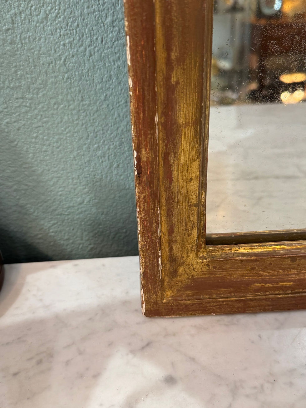 Miniature : Ancien miroir en bois doré en forme d'arche fin du XIX eme siècle