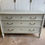 Miniature : Ancienne Commode style Louis XVI patinée grise et rechampie blanc