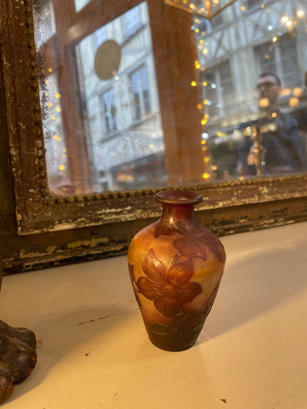 Miniature : Ancien petit vase en pâte de verre multi couche art nouveau Baccarat Vessiere