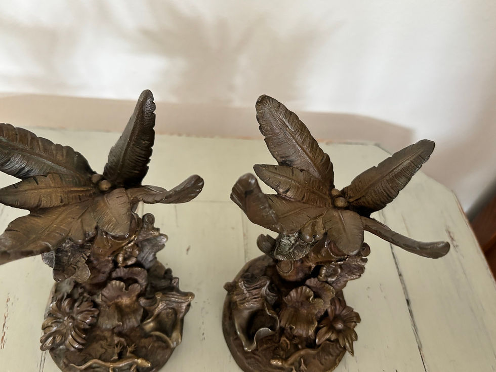 Miniature : Ancienne et jolie paire de bronzes naturalistes fin du XIX eme siècle