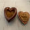 Miniature : Ancienne tabatière en bois sculpté  forme coeur fin du XIX eme siècle
