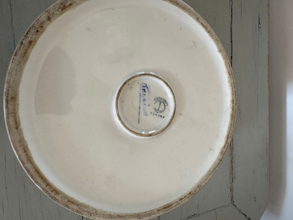 Miniature : Ancienne bonbonnière en porcelaine de Limoges par Tharaud XXeme