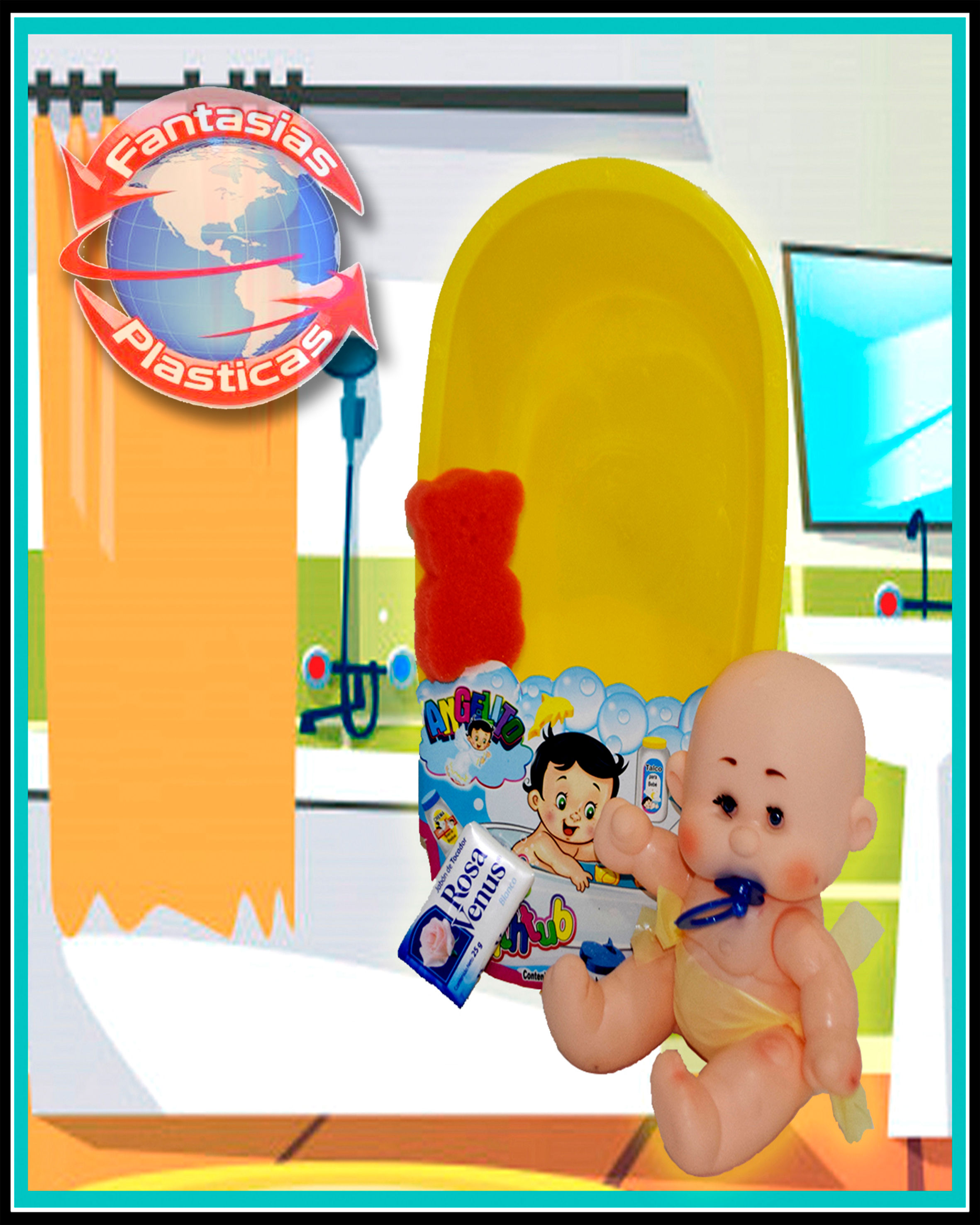 Bañera con Bebé "Angelito" mediana