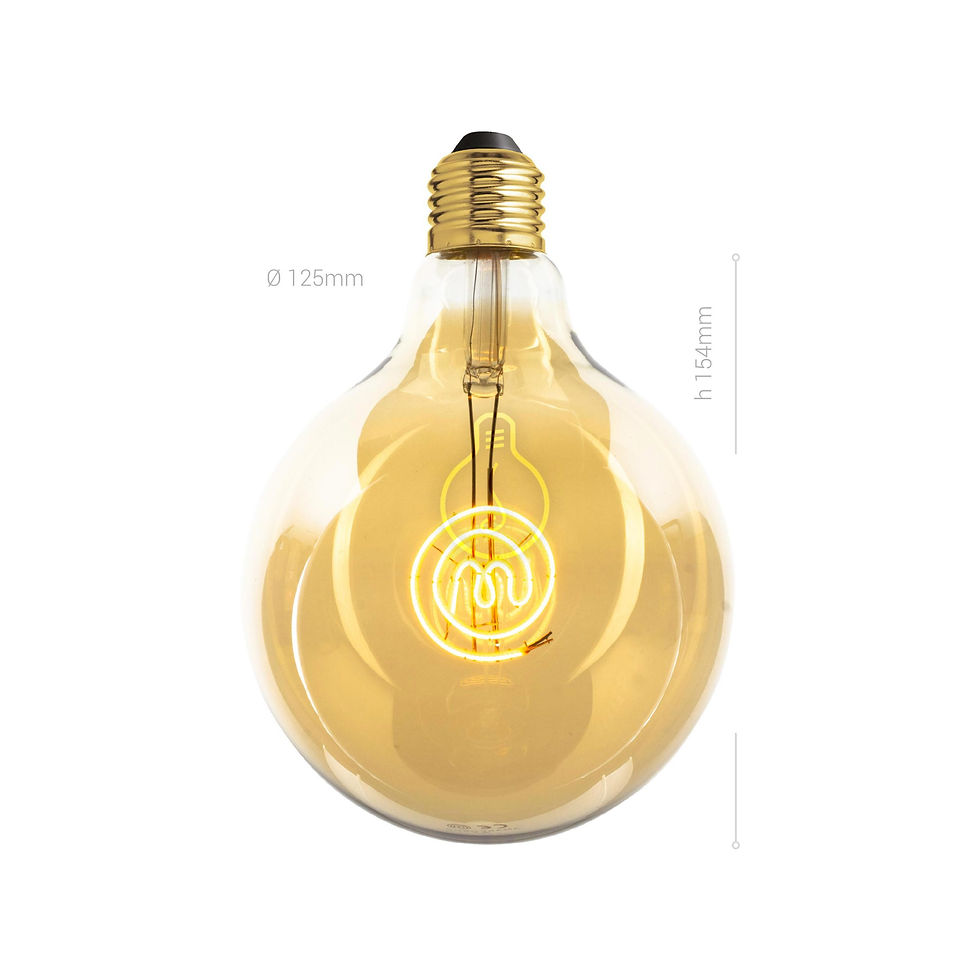 Miniatura: Lampadina led globo E27 filamento logo masterchef dimmerabile a luce caldaLampa