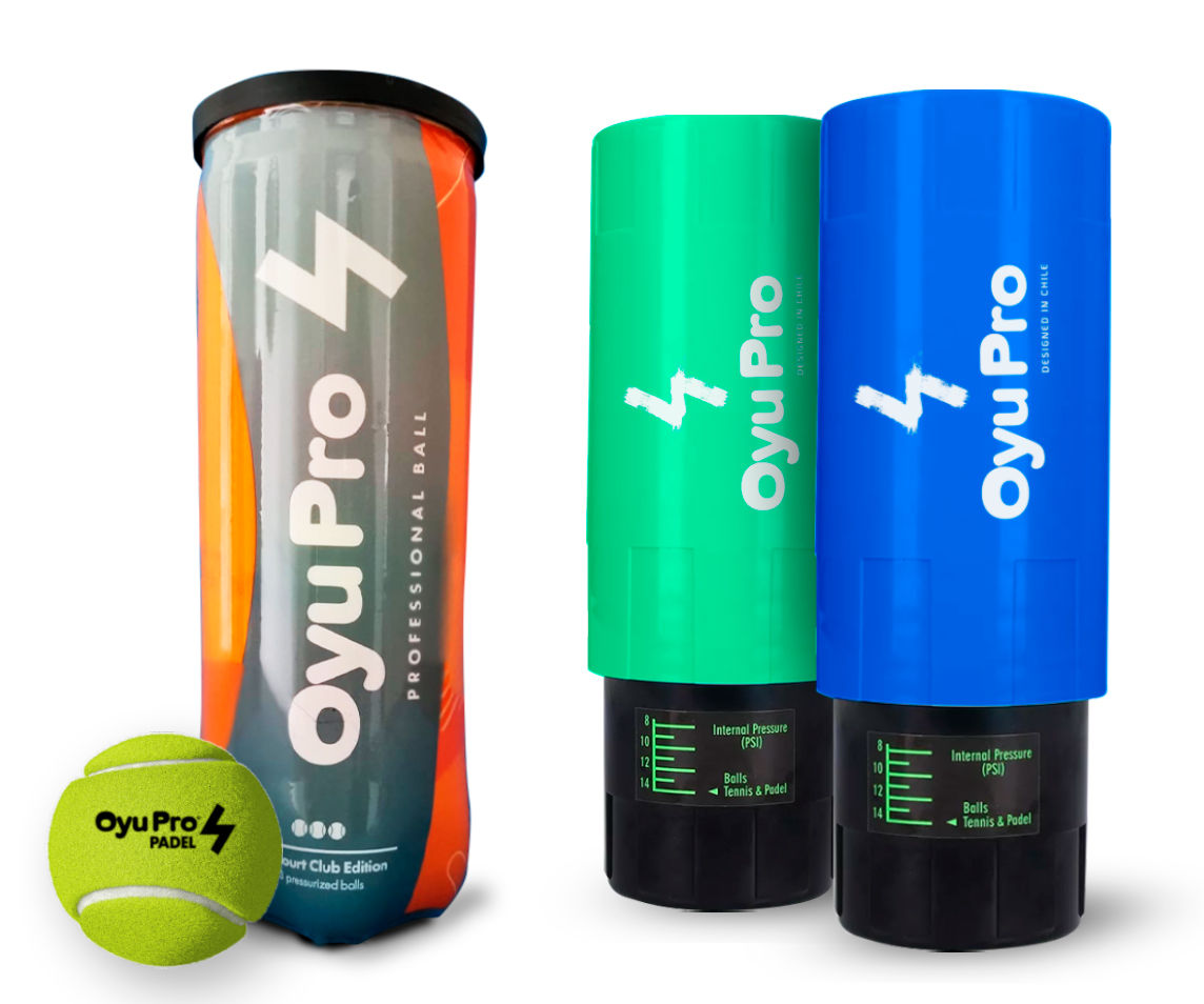 2 Presurizadores Y 1 Tarro De Pelotas De Padel
