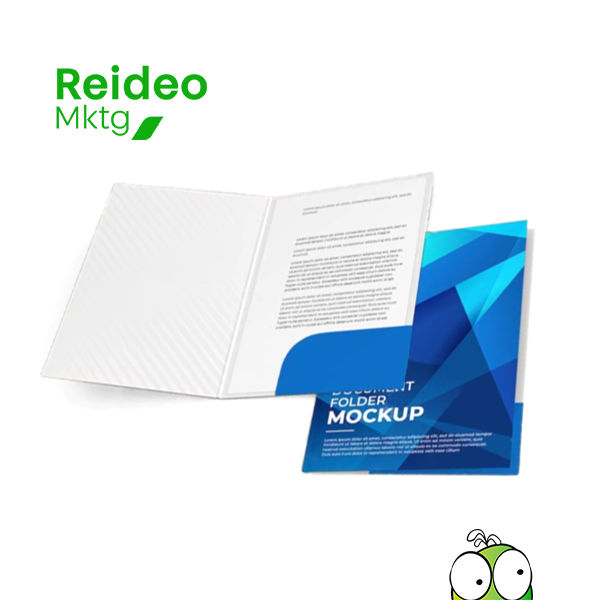 Impresión de carpeta corporativa tamaño oficio con diseño personalizado.