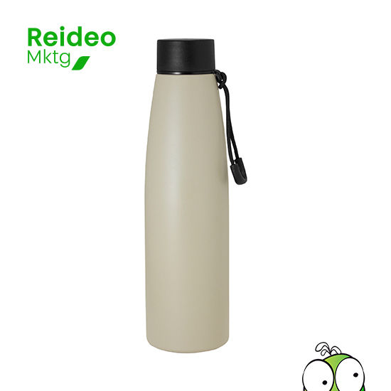 Botella doble pared, sellada al vacío. Interior de acero 304 y exterior de acero 201.