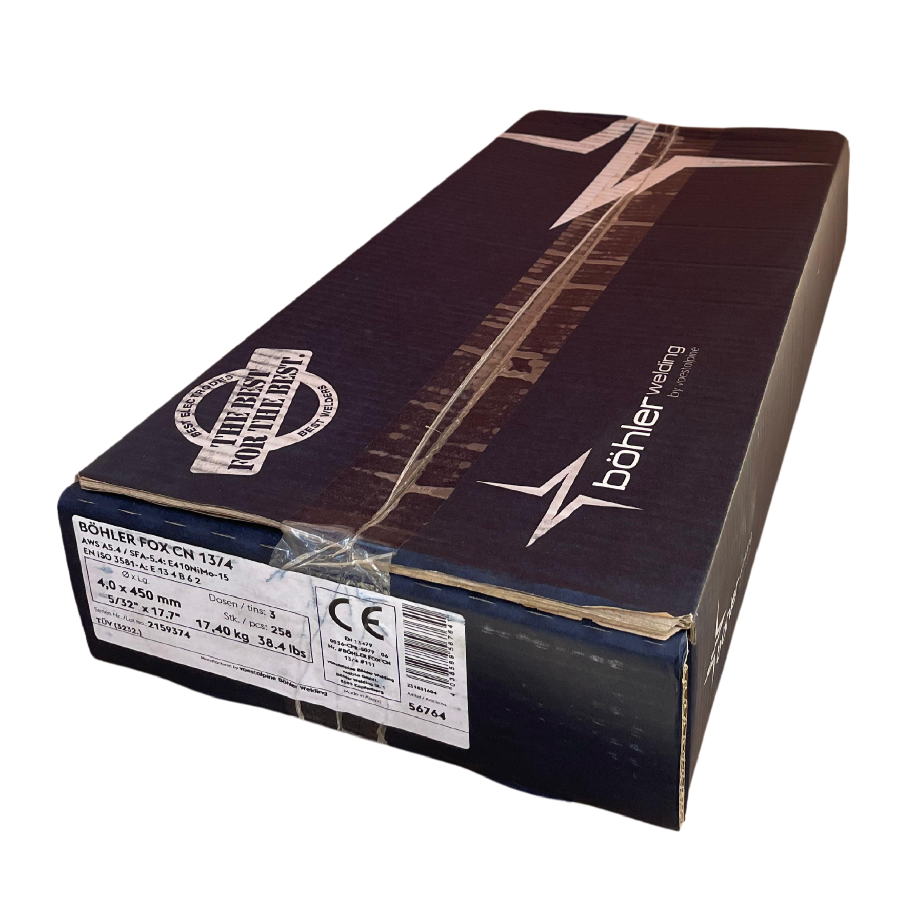 Electrodo E410NIMO-15 de 4.0 mm diseñado para reparación de turbinas hidroeléctricas con alta resistencia a la cavitación.