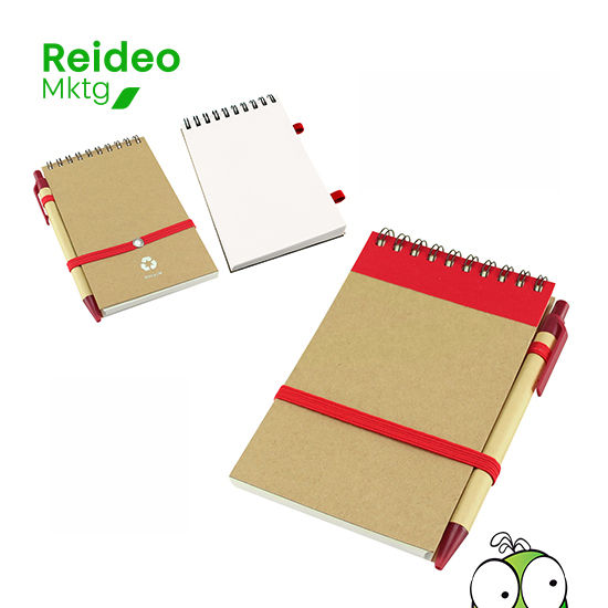 Libreta Ecológica con tapas de cartón reciclado, 70 hojas interiores blancas (croqueras).