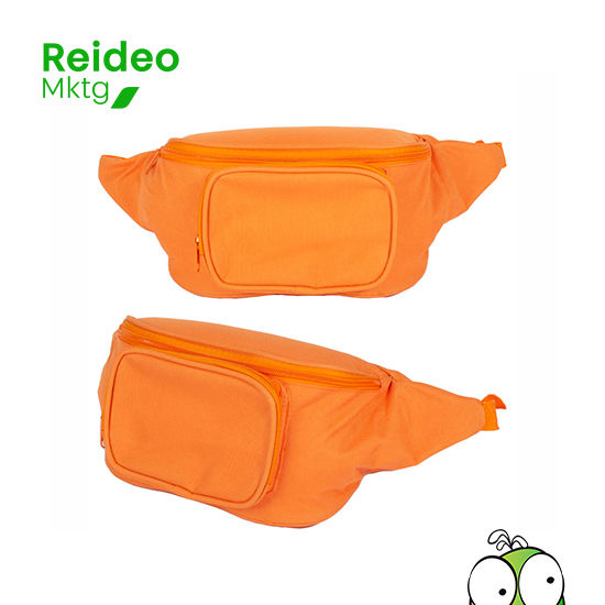 Banano (Riñonera) GRANDE en tela raquelada polyester 600D. Con bolsillo adicional delantero con cierre amplio