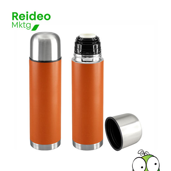 Termo de 1/2 litro "Novak" de Acero inoxidable doble pared aislante, cuerpo exterior color.