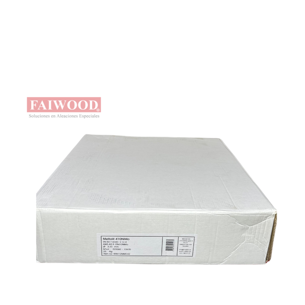 Arco Sumergido ER410NiMo de 3.2 mm diseñado para reparación de turbinas hidroeléctricas con alta resistencia a la cavitación.