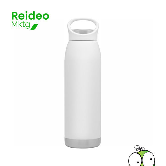 Acero inoxidable. Botella térmica doble pared, sellada al vacío. Interior en acero 304 y exterior en acero 201