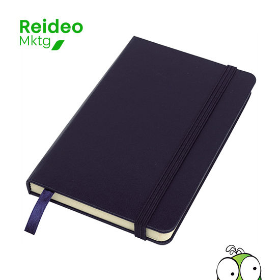 Cuaderno Ejecutivo. 80 hojas rayadas. 160 páginas. Separador de hojas en tela. Cierre con banda elástica.