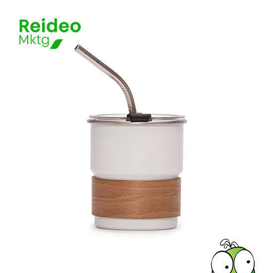 Mug térmico metálico «CAMP» doble pared aislante, cubierta de Polipropileno (PP) acabado mate, interior Acero inoxidable 304