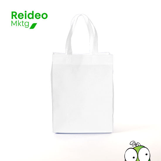 Bolsa TNT reutilizable «SAUL» con costuras termoselladas, asas 38 x 2.5 cm.