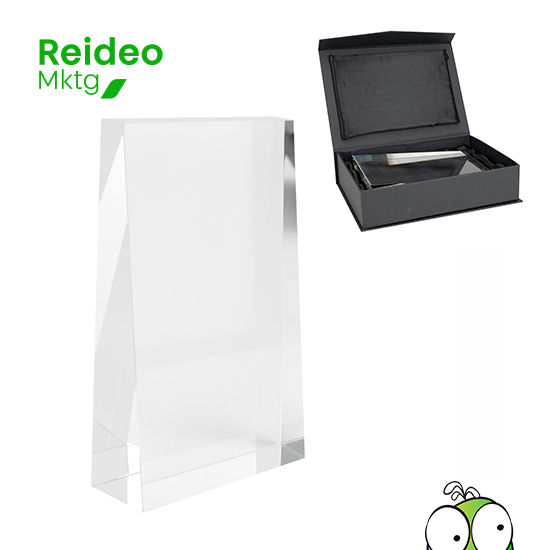 Elegante Trofeo Galvano de Cristal modelo «Syntec».
