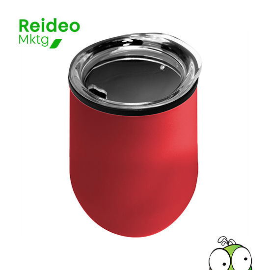 Mug metálico doble pared aislante, interior plástico PP, exterior Acero inoxidable 201 SS, recubierto con pintura POWDER COAT