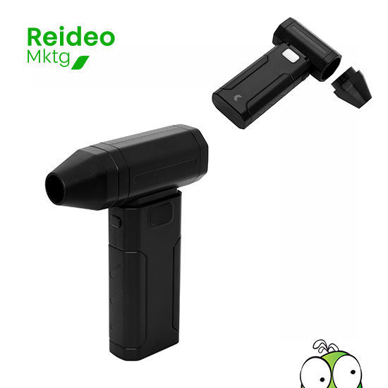 Ventilador portátil mini turbo jet. Motor ultra potente. Ajustable a 5 velocidades de soplado. Pantalla LCD