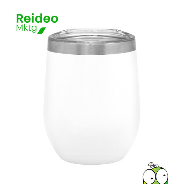 Acero inoxidable. Mug doble pared, sellado al vacío. Interior en acero 304 y exterior en acero 201.