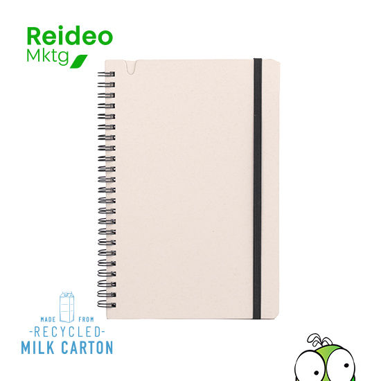 Cuaderno de Cartón de Leche Reciclado, tamaño A5 de 70 Hojas