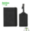 Set de funda para pasaporte y etiqueta de identificación colgante para equipaje. Funda rígida acolchada con palabra PASSPORT
