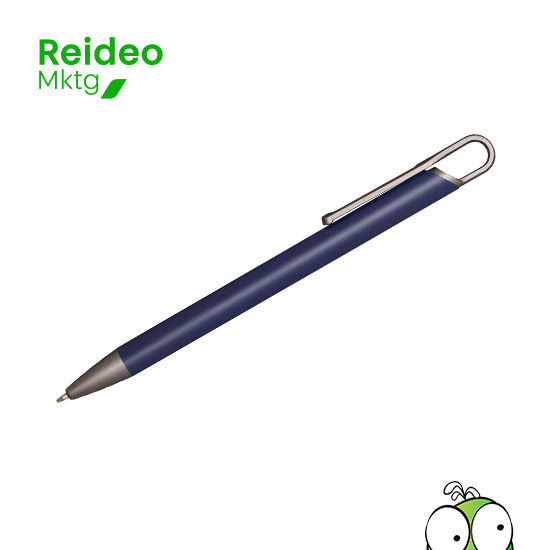 Boligrafo retráctil. Cuerpo metálico en diferentes colores. Acabado mate. Clip pulsador y puntera de color gris gun metal.