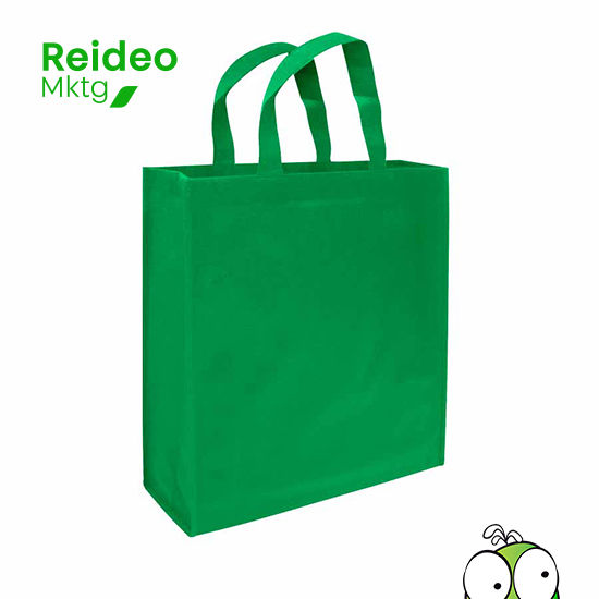 Bolsa reutilizable de tela no tejida (TNT) reforzada de 100g/m2.