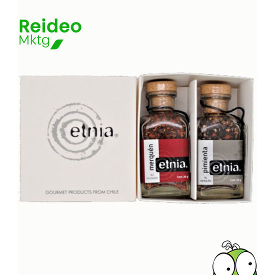 Mini Pack Etnia Merquén 28grs y Pimienta al Merquén 28grs.