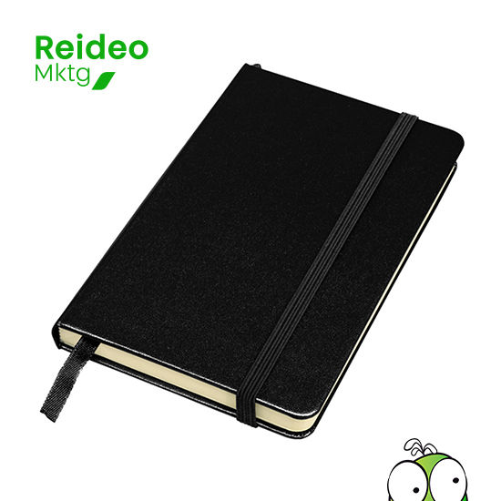 Cuaderno Ejecutivo. 80 hojas rayadas. 160 páginas. Separador de hojas en tela. Cierre con banda elástica.