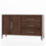 ASHWOOD komoda 3jų stalčių 2jų durų