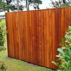 Constructed this timber screen as windbreak to pool area