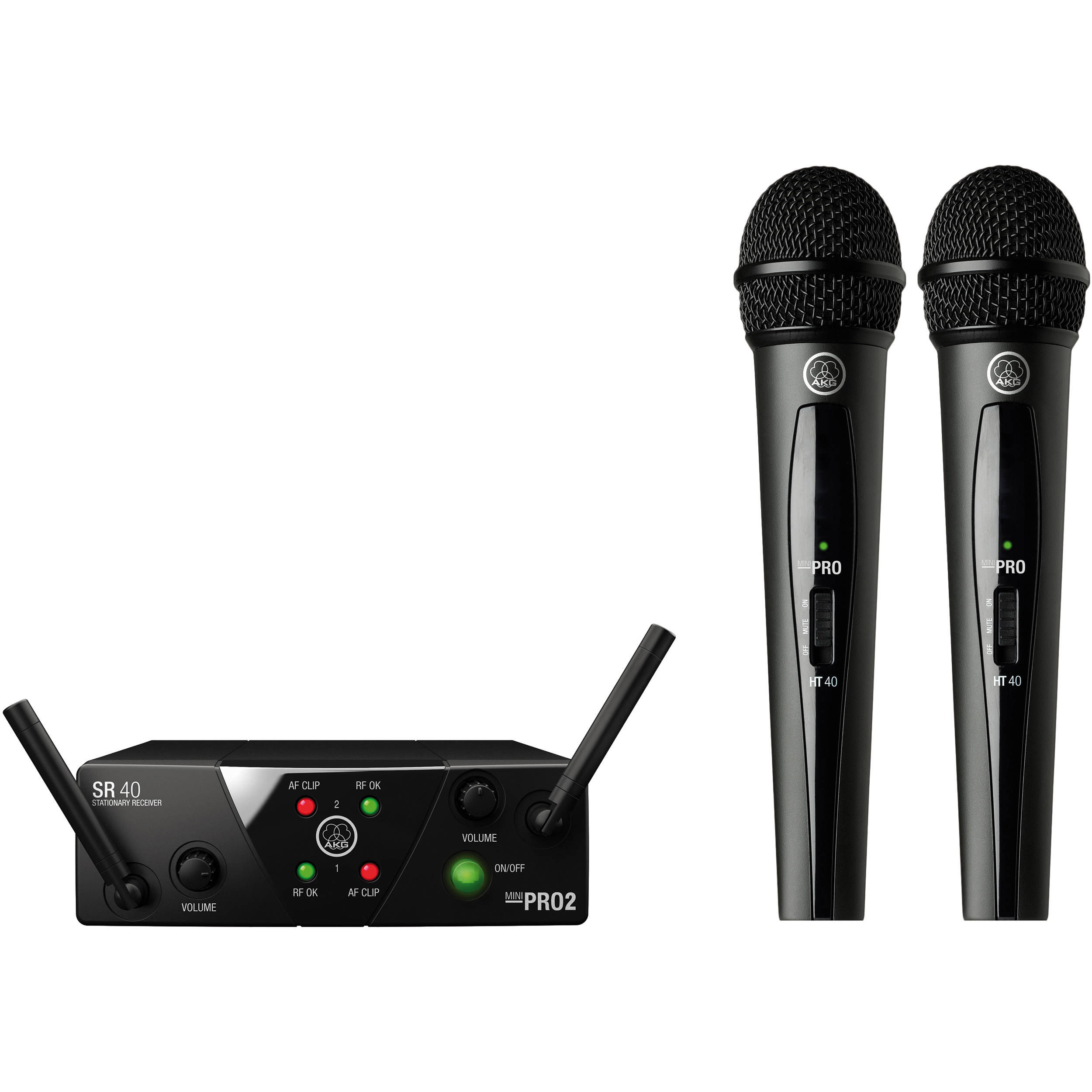 Akg WMS40MINI Dual Vocal Set Micrófono Inalámbrico Mano