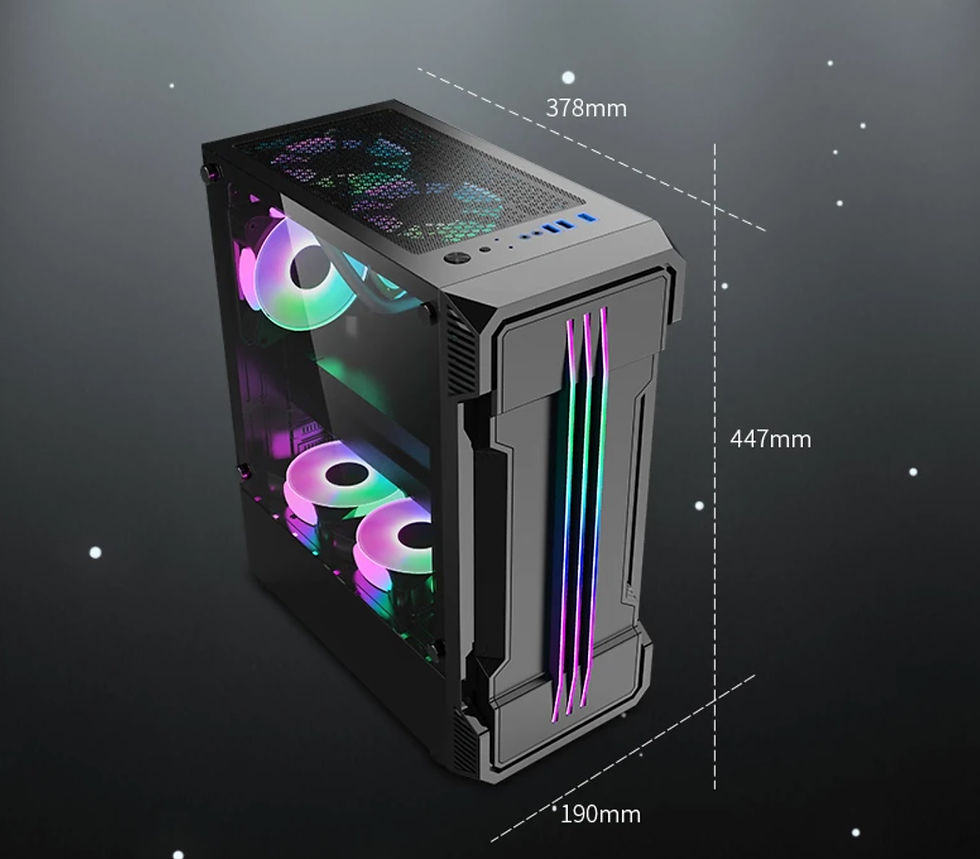Miniatura: Case Gamer Negro Pc Atx / Microatx Vidrio Rxe 05