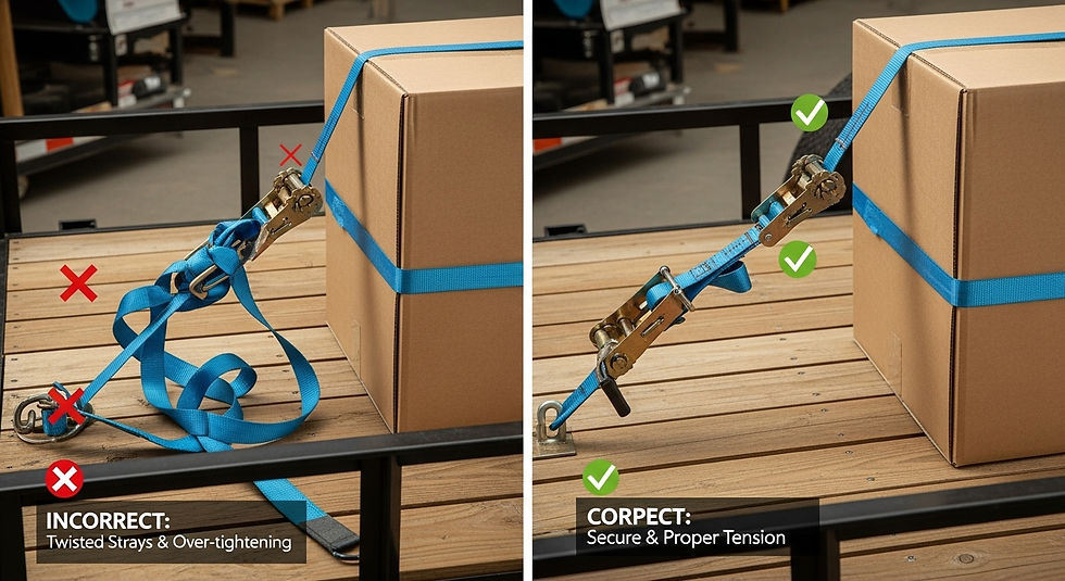 How to Properly Use Ratchet Tie Down Straps on a Trailer