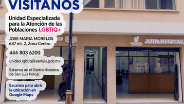 Da a conocer su domicilio la Unidad Municipal Especializada para la Atención de las Poblaciones LGBTIQ+