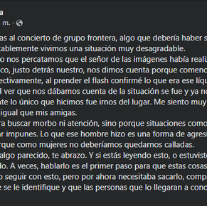Agresión sexual en concierto de Grupo Frontera en San Luis Potosí