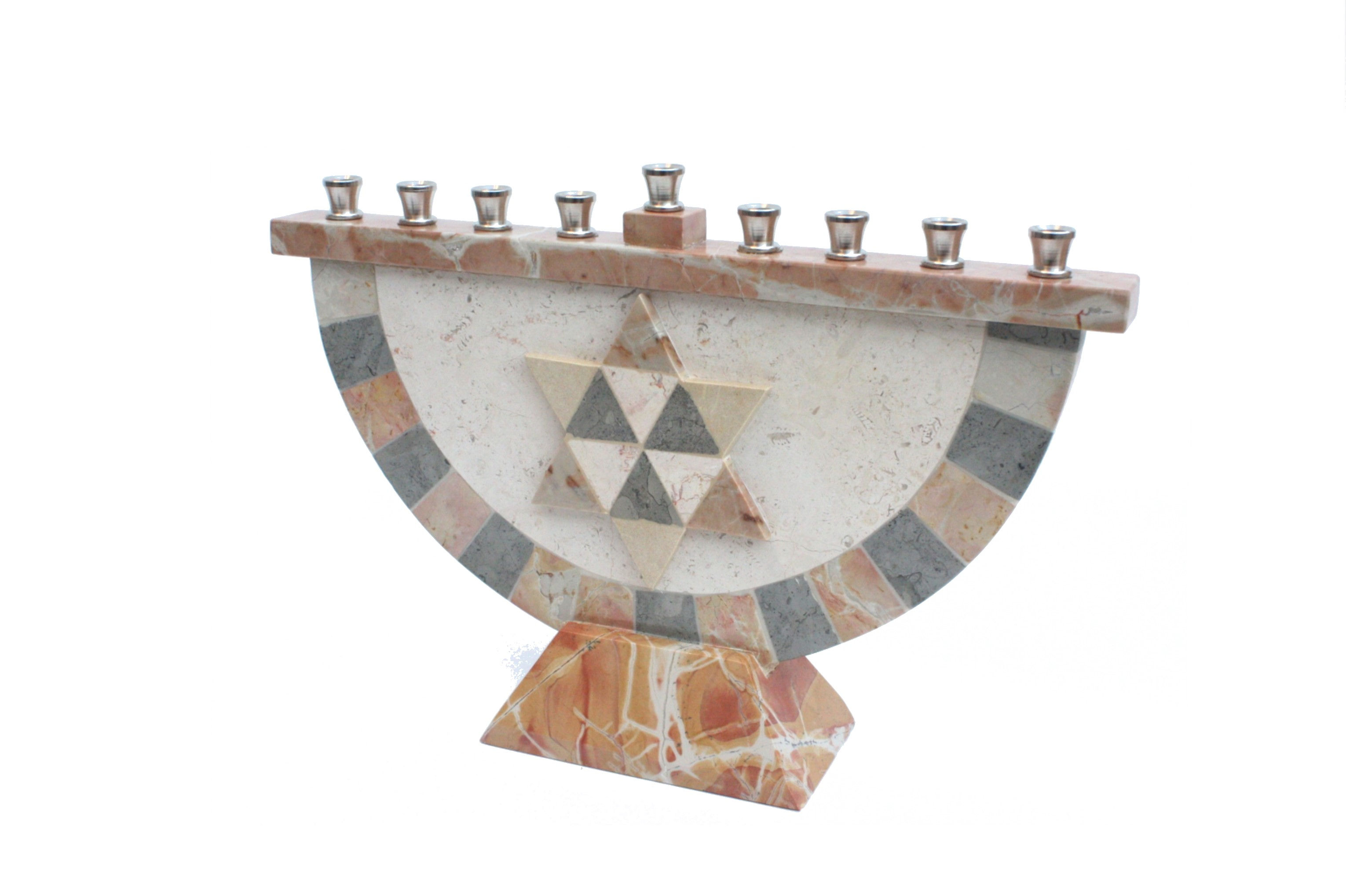 JERUSALEM STONE CHANUKIAH