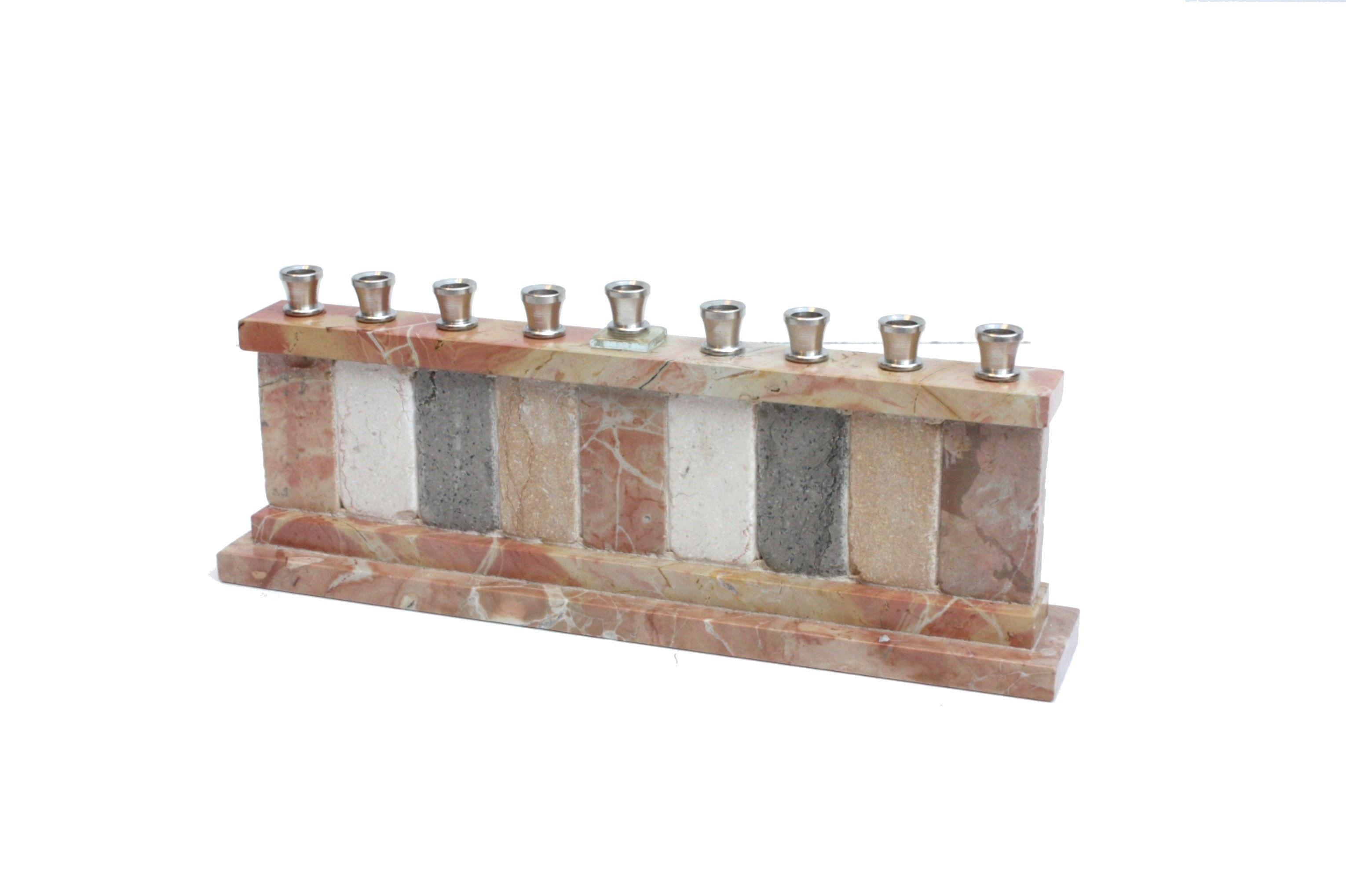 JERUSALEM STONE CHANUKIAH