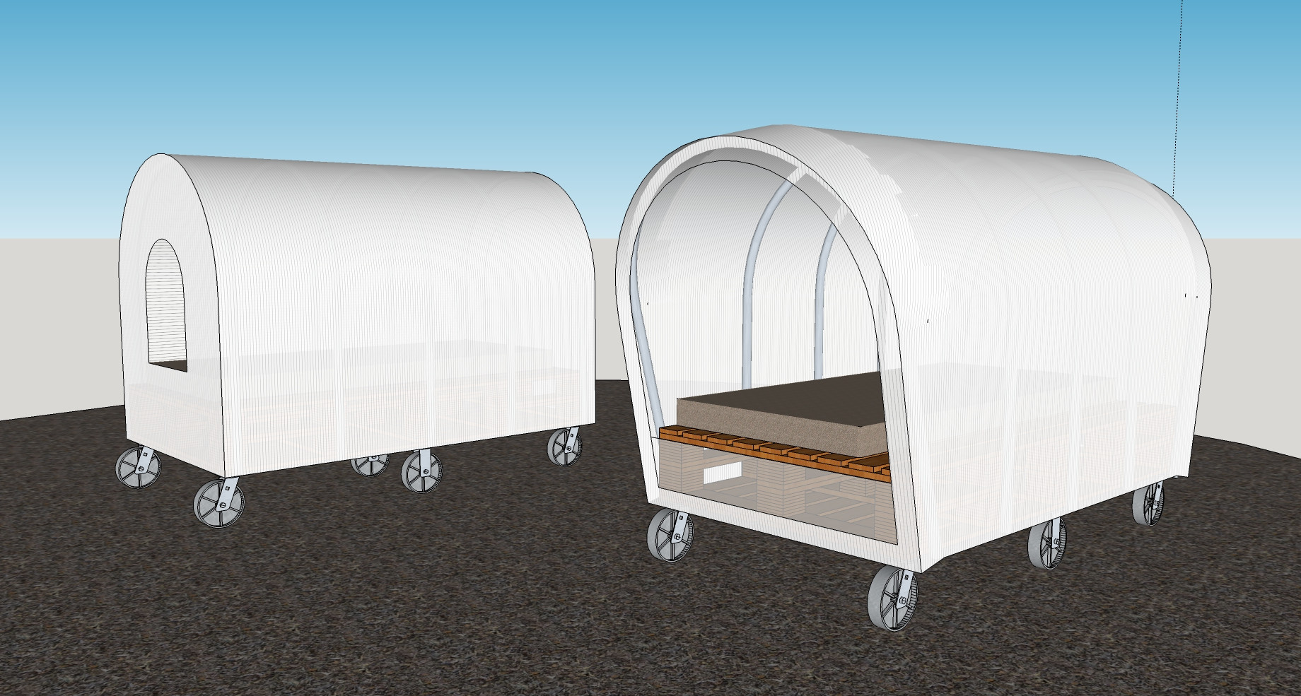 Covered Wagon Style Bed with Storage