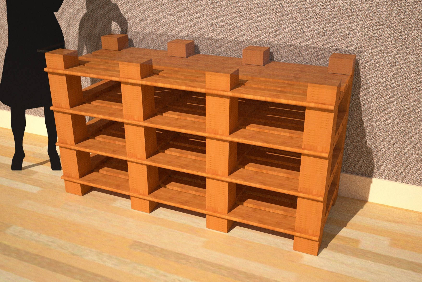 1x3 Block Style Side Table